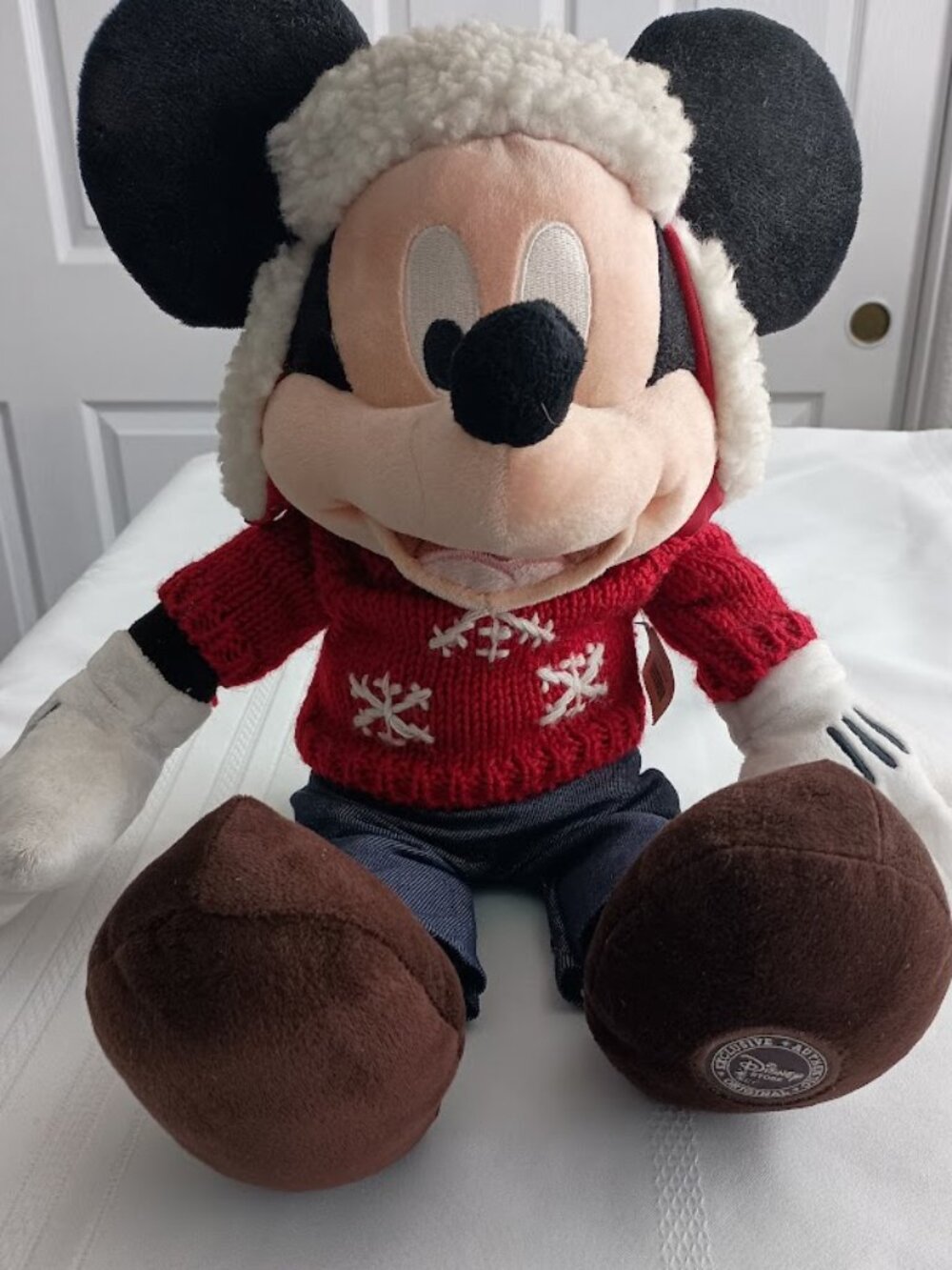 Disney Store Exclusive Authentic Mickey Mouse Plush with Winter Outfit